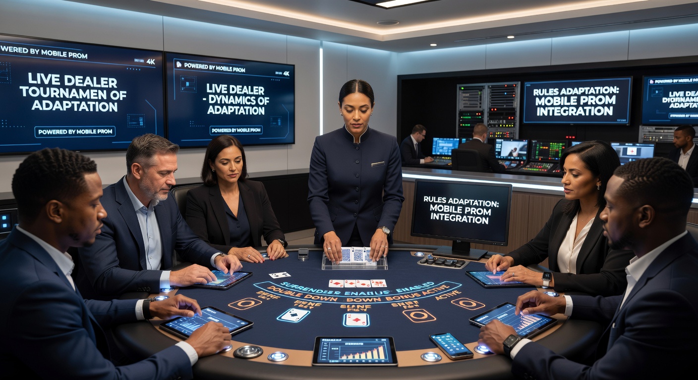Mobile screen displaying free play blackjack promotion transitioning to live dealer tournament interface